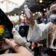 A pet receives a drive-thru Catholic blessing on World Animal Day in the Philippines in October.